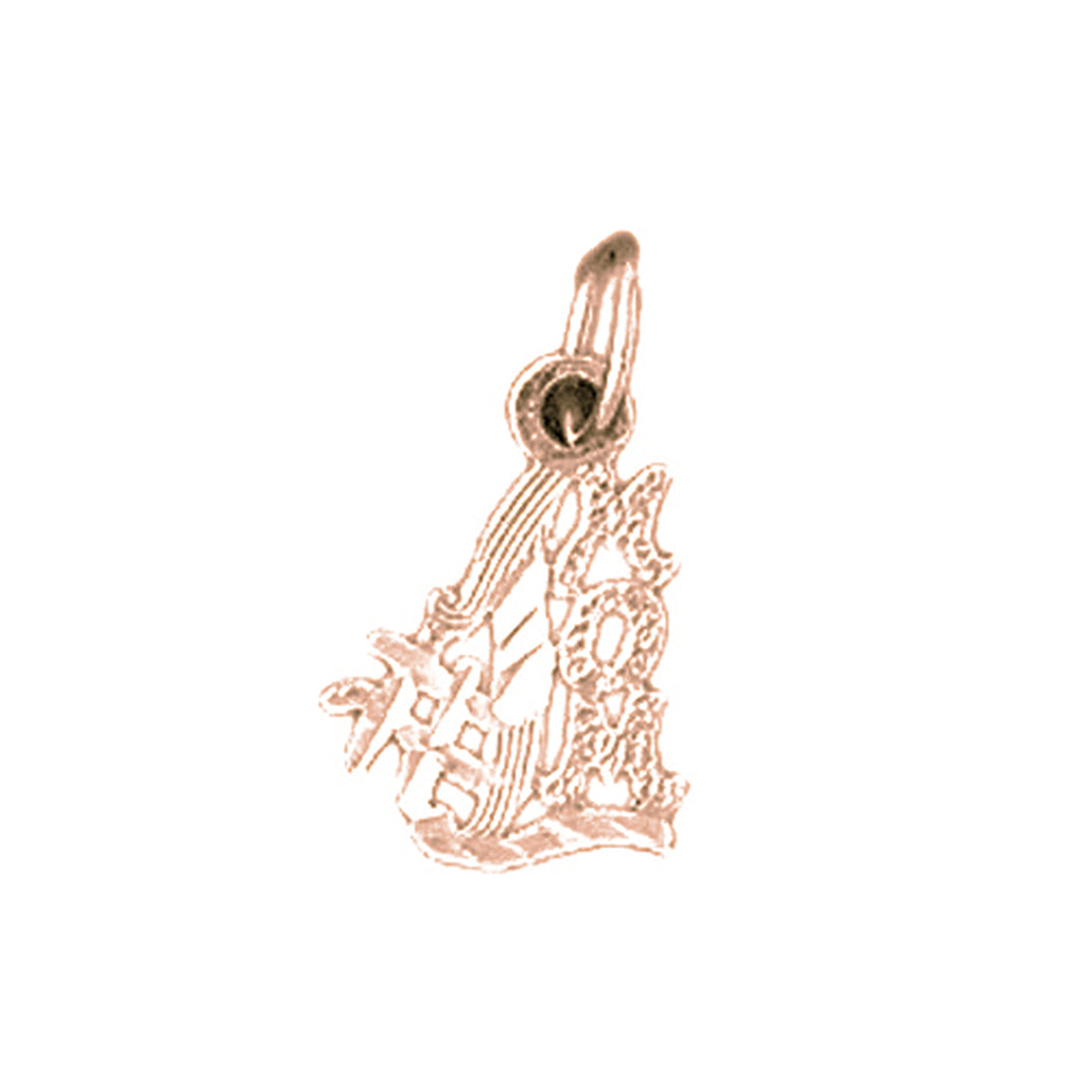 14K or 18K Gold #1 Mom Pendant