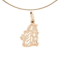 14K or 18K Gold #1 Mom Pendant