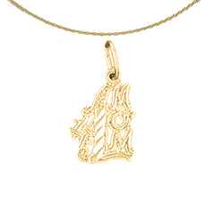 14K or 18K Gold #1 Mom Pendant