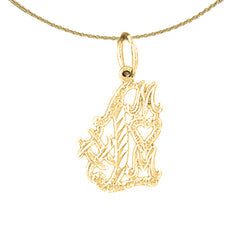 14K or 18K Gold #1 Mom Pendant