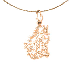 14K or 18K Gold #1 Mom Pendant