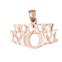 14K or 18K Gold Hockey Mom Pendant