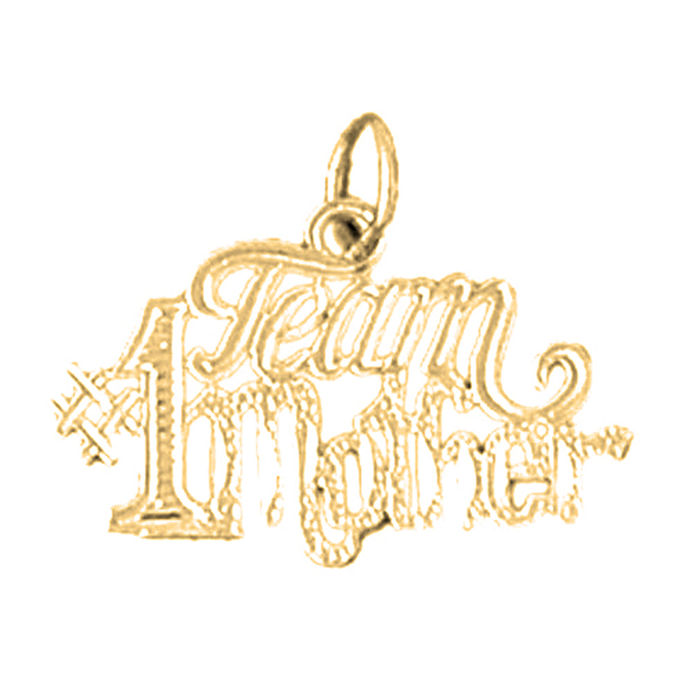 14K or 18K Gold #1 Team Mother Pendant