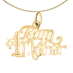 14K oder 18K Gold #1 Team Mother Anhänger