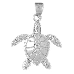 10K, 14K or 18K Gold Turtles Pendant