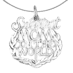 14K or 18K Gold Best Mom Pendant