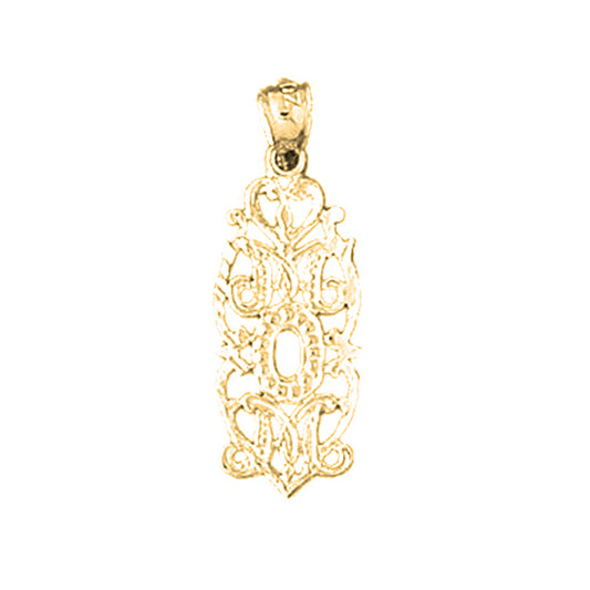 14K or 18K Gold Best Mom Pendant