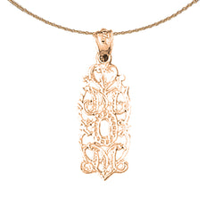 14K or 18K Gold Best Mom Pendant