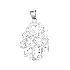 14K or 18K Gold Best Mom Pendant