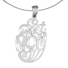 10K, 14K or 18K Gold Sweet Mom Pendant