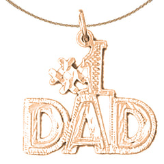 14K or 18K Gold #1 Dad Pendant