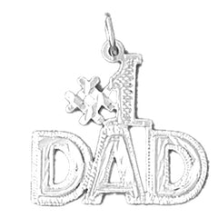 14K or 18K Gold #1 Dad Pendant