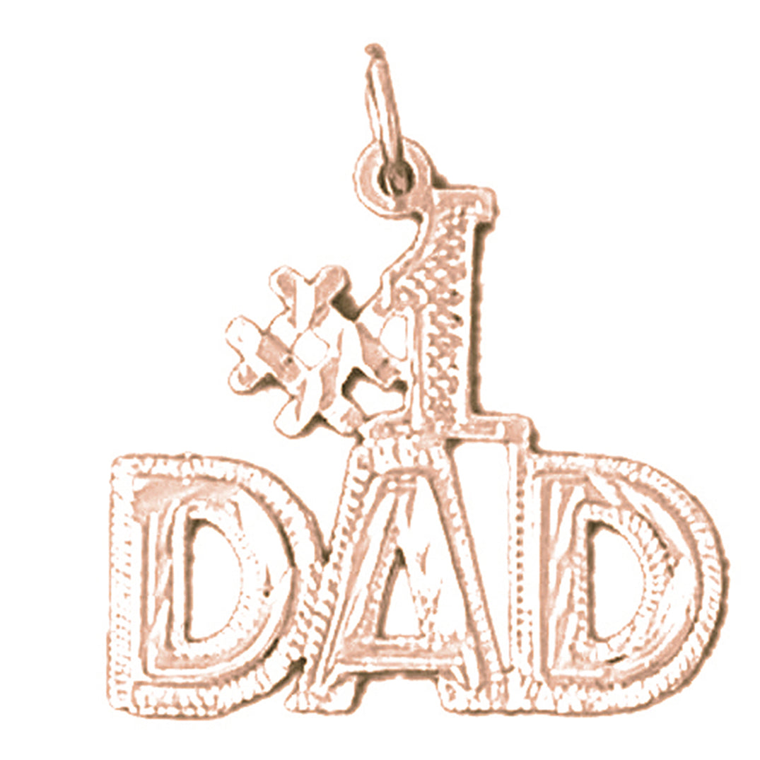 14K or 18K Gold #1 Dad Pendant