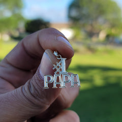 14K or 18K Gold #1 Papa Pendant