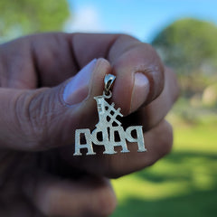 14K or 18K Gold #1 Papa Pendant