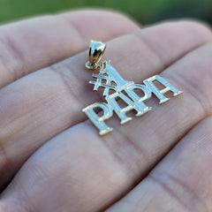 14K or 18K Gold #1 Papa Pendant