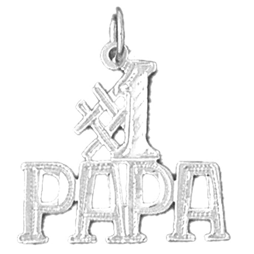 14K or 18K Gold #1 Papa Pendant