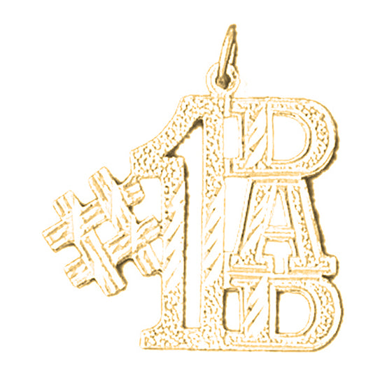 14K or 18K Gold #1 Dad Pendant