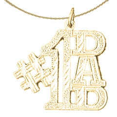 14K or 18K Gold #1 Dad Pendant