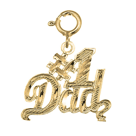 14K or 18K Gold #1 Dad Pendant