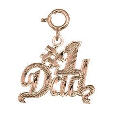 14K or 18K Gold #1 Dad Pendant