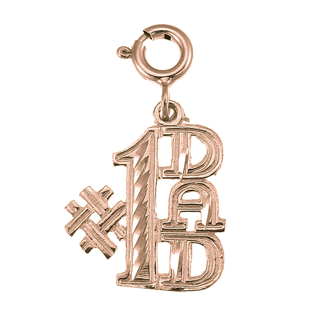 14K or 18K Gold #1 Dad Pendant