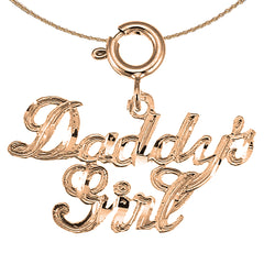 14K or 18K Gold Daddy's Girl Pendant