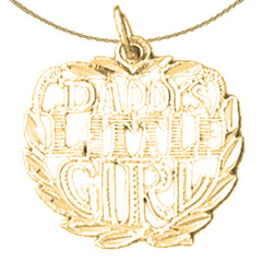 14K or 18K Gold Daddy's Little Girl Pendant