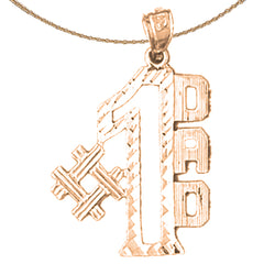 14K or 18K Gold #1 Dad Pendant