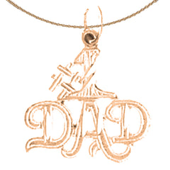 14K or 18K Gold #1 Dad Pendant