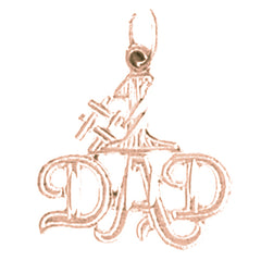 14K or 18K Gold #1 Dad Pendant