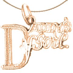 14K or 18K Gold Daddy's Girl Pendant