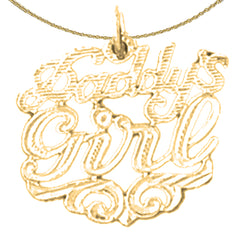 14K or 18K Gold Daddy's Girl Pendant