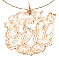 14K or 18K Gold Daddy's Girl Pendant