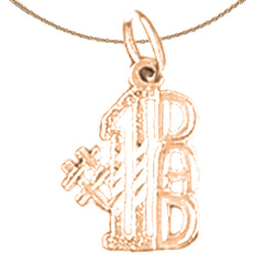 14K or 18K Gold #1 Dad Pendant