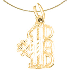 14K or 18K Gold #1 Dad Pendant