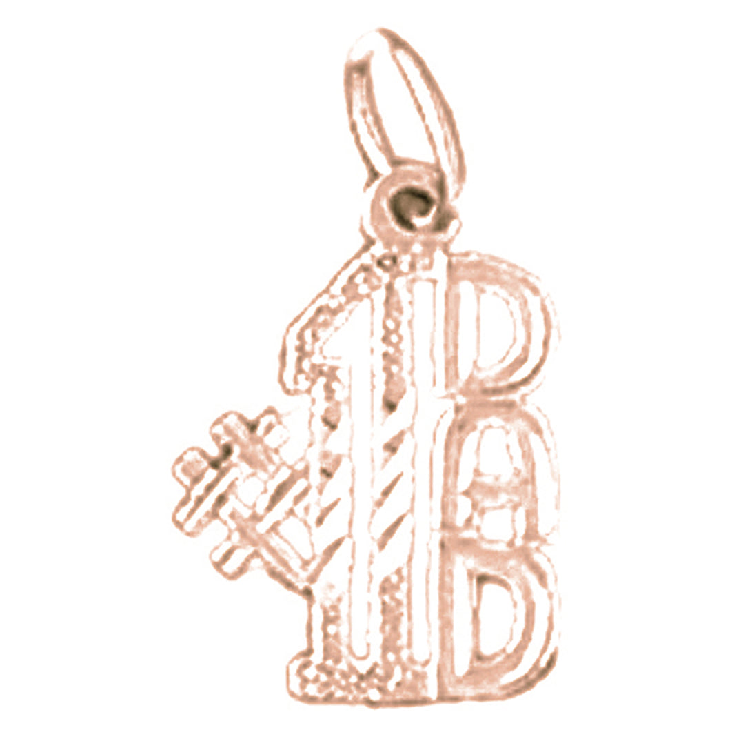 14K or 18K Gold #1 Dad Pendant