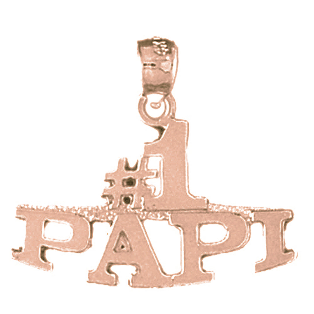 14K or 18K Gold #1 Papi Pendant