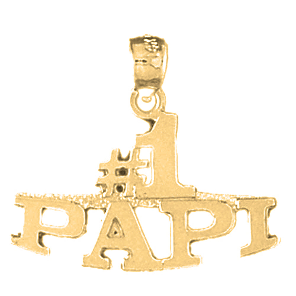 14K or 18K Gold #1 Papi Pendant