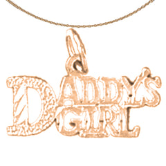 14K oder 18K Gold Anhänger „Daddy's Girl“