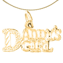 14K or 18K Gold Daddy's Girl Pendant