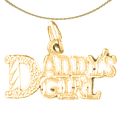 14K oder 18K Gold Anhänger „Daddy's Girl“