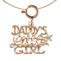 Anhänger „Daddy's Little Girl“ aus 14-karätigem oder 18-karätigem Gold