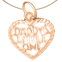 14K or 18K Gold Daddy's Little One Pendant