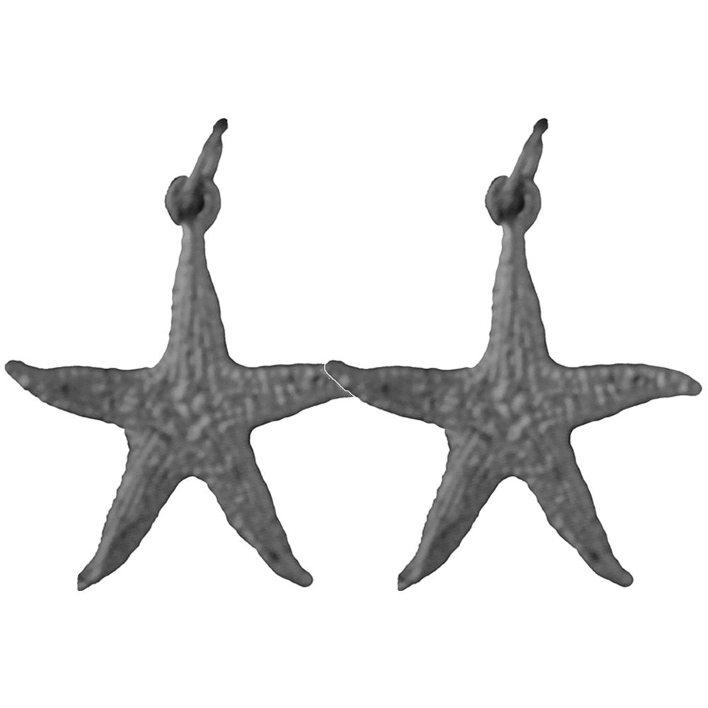 Sterling Silver 23mm Starfish Earrings