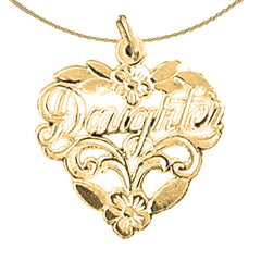 14K or 18K Gold Daughter Pendant