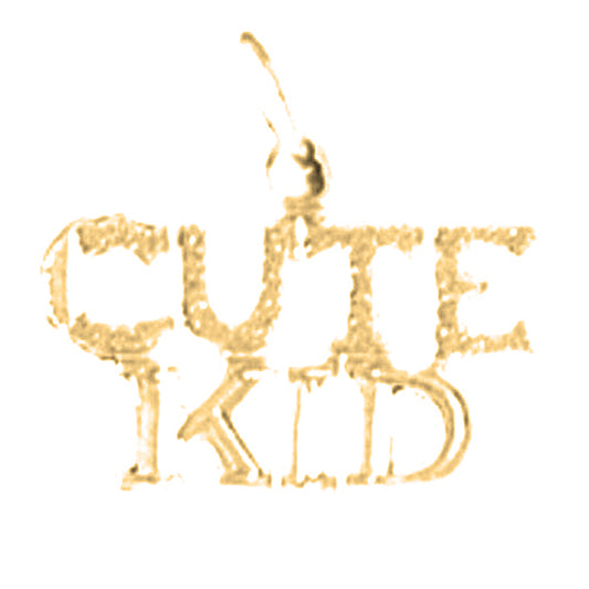 14K or 18K Gold Cute Kid Pendant