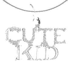 14K or 18K Gold Cute Kid Pendant