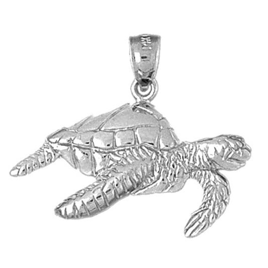 10K, 14K or 18K Gold Turtles Pendant