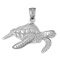 10K, 14K or 18K Gold Turtles Pendant